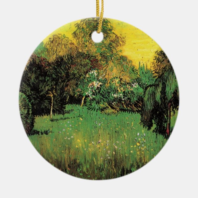 Der Garten des Dichters von Vincent van Gogh Keramik Ornament (Vorne)