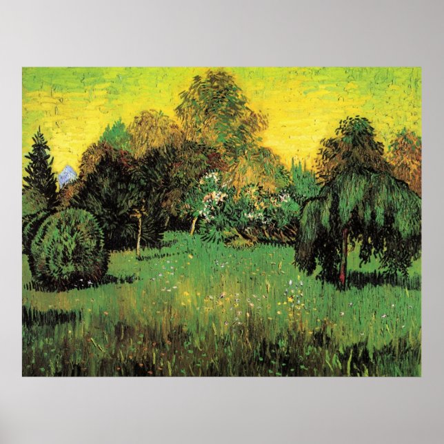 Der Garten des Dichters von Vincent van Gogh Poster (Vorne)