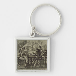 Der Garten des französischen Adels, c.1640 Schlüsselanhänger