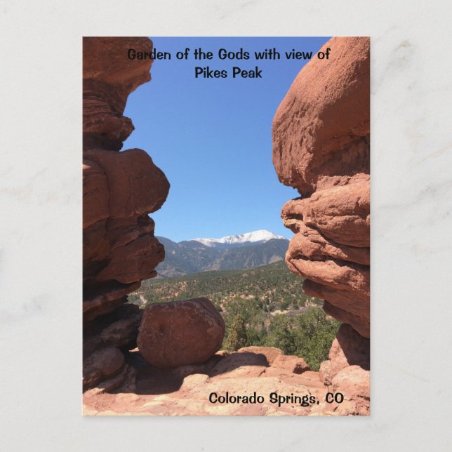 Der Garten des Gods Colorado Ringen Postkarte (Vorderseite)