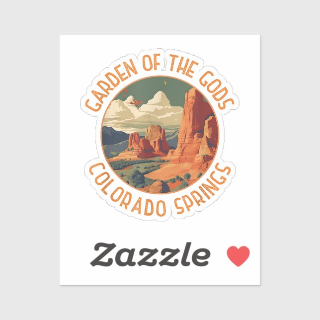 Der Garten des Gods Colorado Springs beängstigende Aufkleber (Blatt)