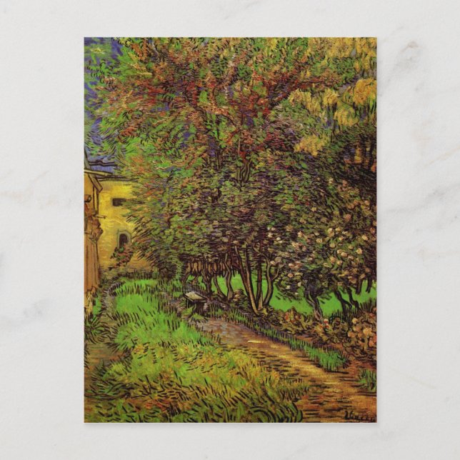 Der Garten des Heiligen-Paul-Krankenhauses von van Postkarte (Vorderseite)