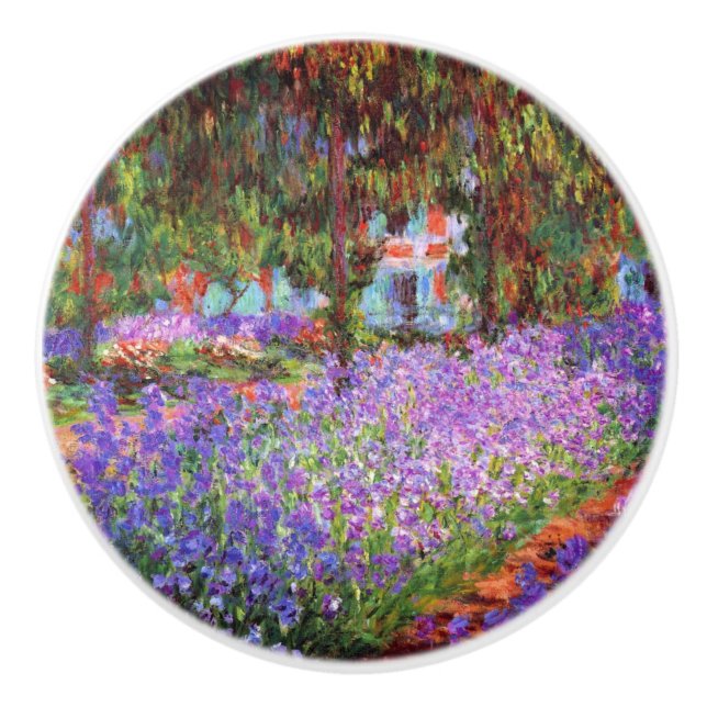 Der Garten des Künstlers bei Giverny durch Monet Keramikknauf (Vorderseite)