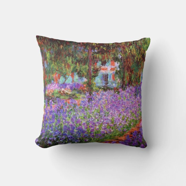 Der Garten des Künstlers bei Giverny durch Monet Kissen (Vorderseite)