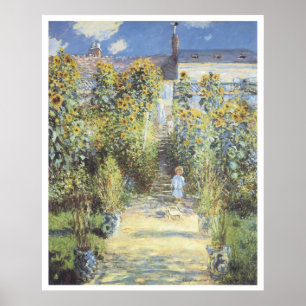 Der Garten des Künstlers bei Vetheuil, Claude Poster