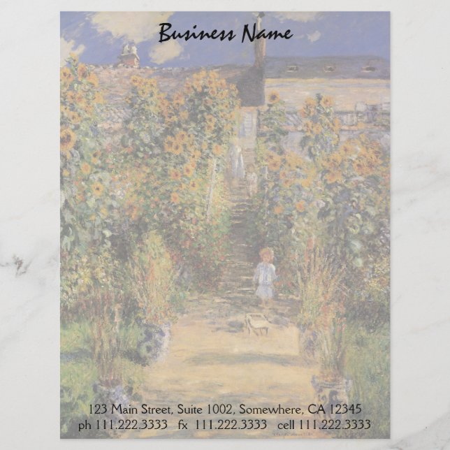 Der Garten des Künstlers bei Vetheuil durch Claude Briefkopf (Vorderseite)