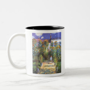 Der Garten des Künstlers in Vetheuil - Claude Mone Zweifarbige Tasse
