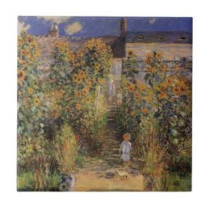 Der Garten des Künstlers in Vetheuil von Claude Mo Fliese