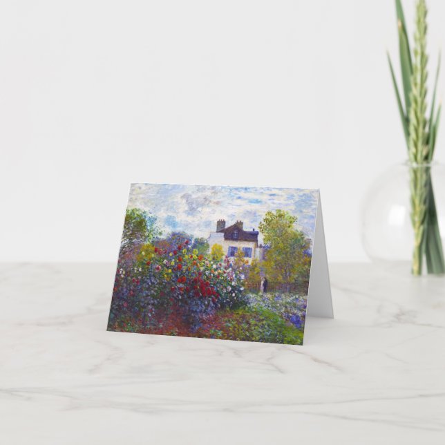 Der Garten des Monet in Argenteuil Claude Monet Karte (Vorderseite)