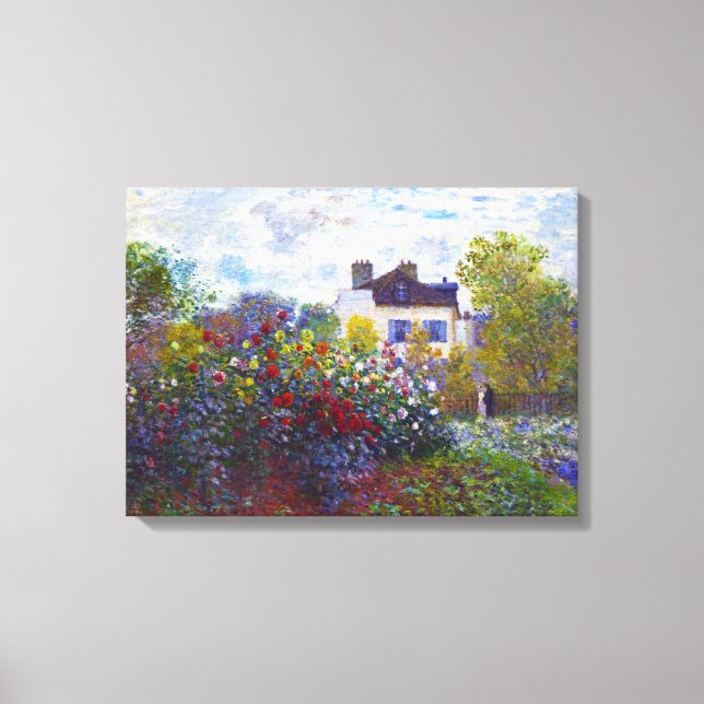 Der Garten des Monet in Argenteuil Claude Monet Leinwanddruck (Vorderseite)