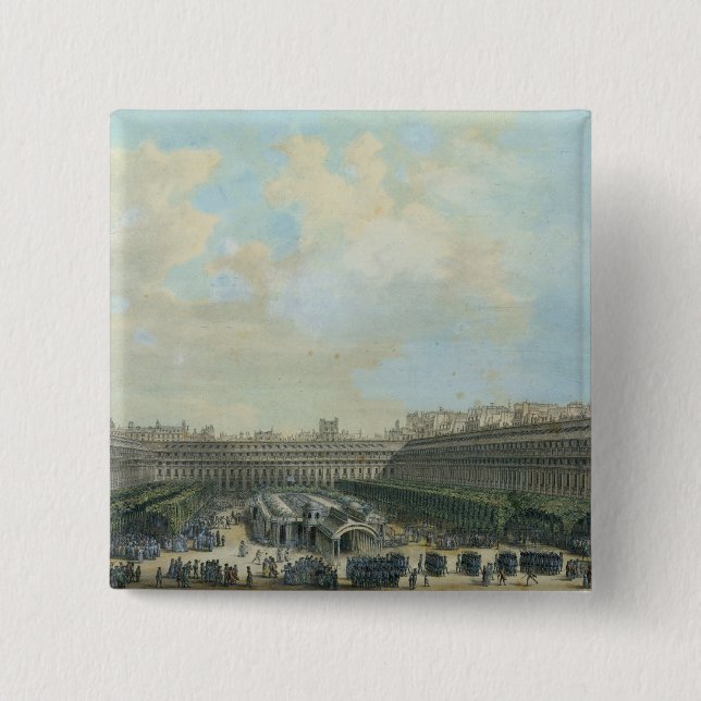 Der Garten des Palais Royal, 1791 Button (Vorderseite)