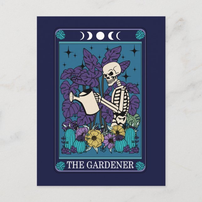Der Garten Funny Tarot Garden Postkarte (Vorderseite)
