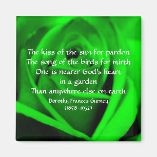 Der Garten-Gedicht des Gottes - Magnet