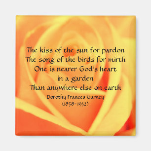 Der Garten-Gedicht des Gottes - Magnet