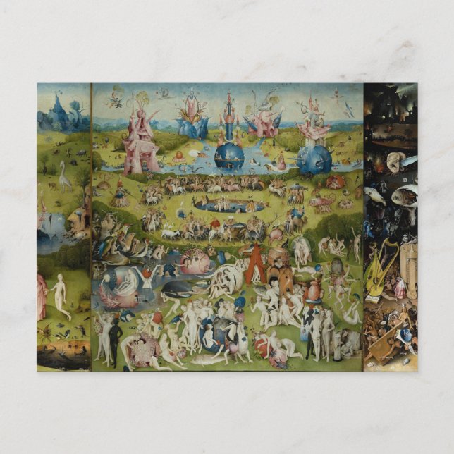 Der Garten Irdischer Freuden Hieronymus Bosch Postkarte (Vorderseite)