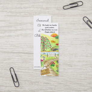 Der Garten-Lesezeichen des Gottes Mini Visitenkarte