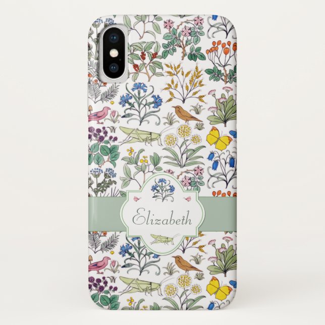 Der Garten-Muster Voysey Apothekers personalisiert Case-Mate iPhone Hülle (Rückseite)