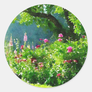 Der Garten Runder Aufkleber