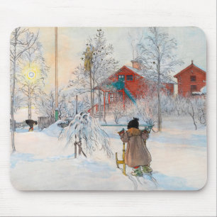 Der Garten und das Waschhaus von Carl Larsson Mousepad