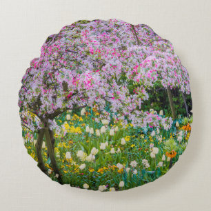 Der Garten von Claude Monet Rundes Kissen