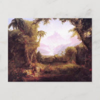Der Garten von Eden von Thomas Cole Postcard