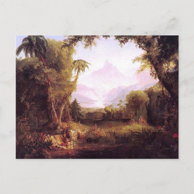 Der Garten von Eden von Thomas Cole Postcard Postkarte (Vorderseite)