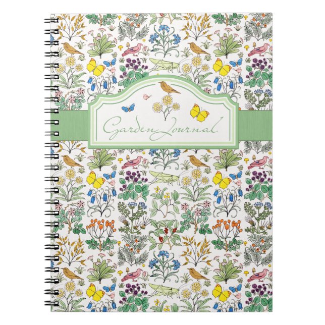Der Garten-Zeitschriften-Notizbuch Voysey Notizblock (Vorderseite)
