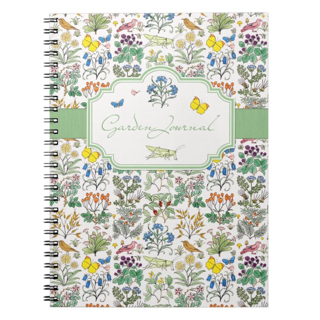 Der Garten-Zeitschriften-Notizbuch Voysey Notizblock (Vorderseite)