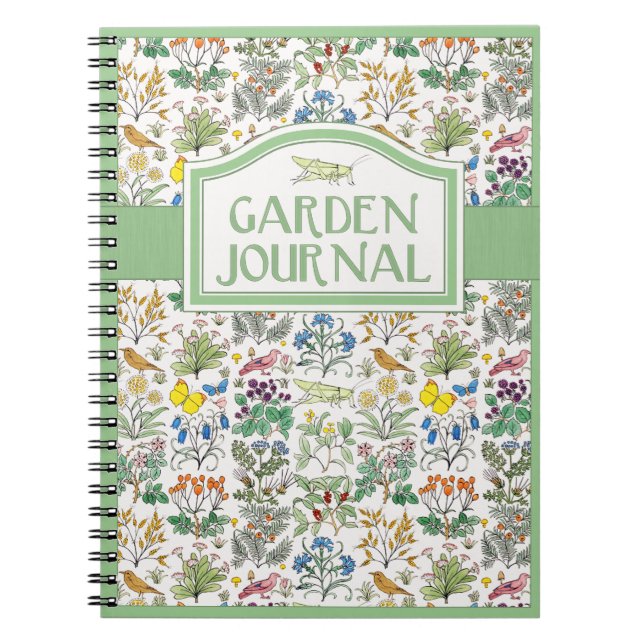 Der Garten-Zeitschriften-Notizbuch Voysey Notizblock (Vorderseite)