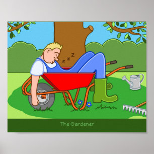 Der Gärtner Panel Wandkunst Poster