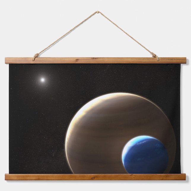 Der Gasriesen Kepler-1625b Wandteppich Mit Holzrahmen (Vorne)