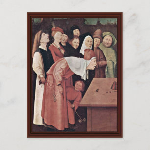 Der Gaukler Detail. Von Hieronymus Bosch Postkarte