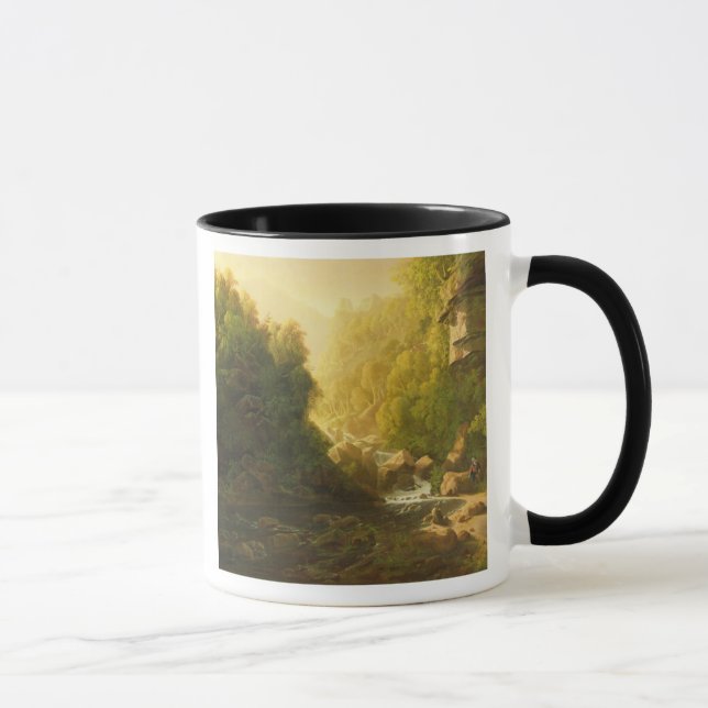 Der Gebirgsstrom, c.1820-30 (Öl auf Leinwand) Tasse (Rechts)
