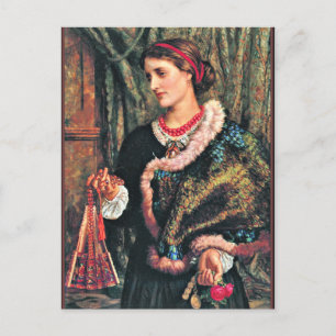 Der Geburtstag, feine alte Kunstdrucke Postkarte