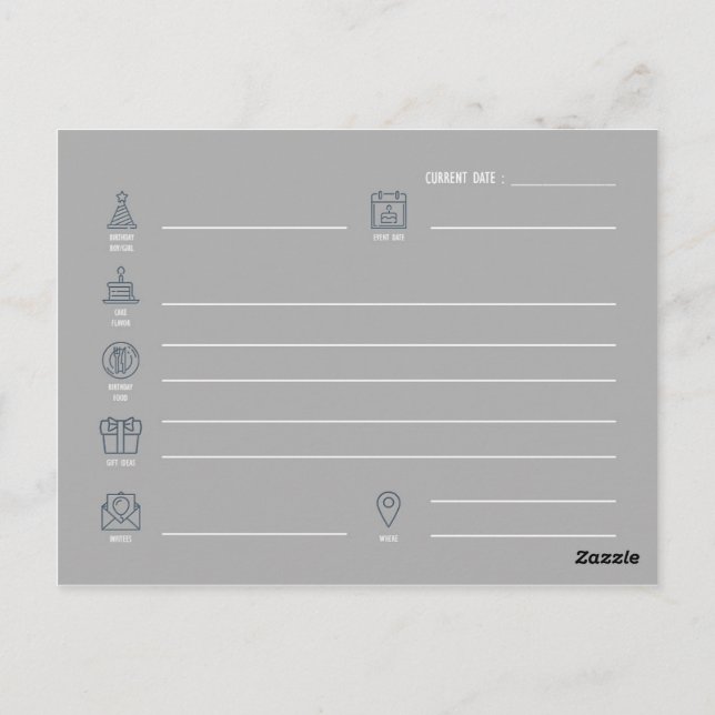 Der Geburtstag: Postkarte (Rückseite)