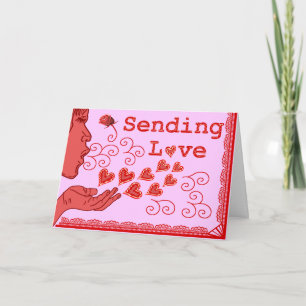 Der Geburtstag von Sweet Valentine Vermisste Liebe Feiertagskarte