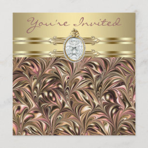 Der Geburtstags-Party Einladungen der rosa