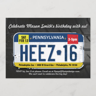 Der Geburtstags-Pennsylvania-Lizenz Invitatio des Einladung