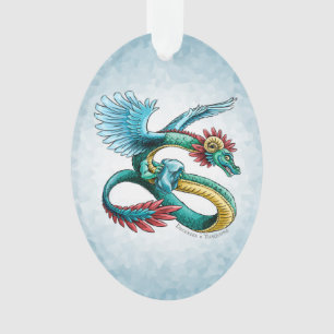 Der Geburtsteinzeitdrache im Dezember: Türkisverzi Ornament