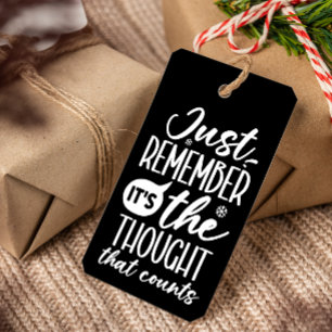 DER GEDANKE DER ZÄHLT LUSTIGES WEIHNACHTEN SCHWARZ GESCHENKANHÄNGER