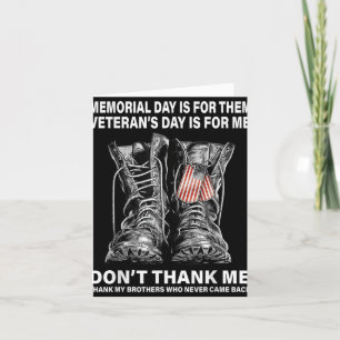 Der Gedenktag ist für sie, der Veteranentag ist fü Karte