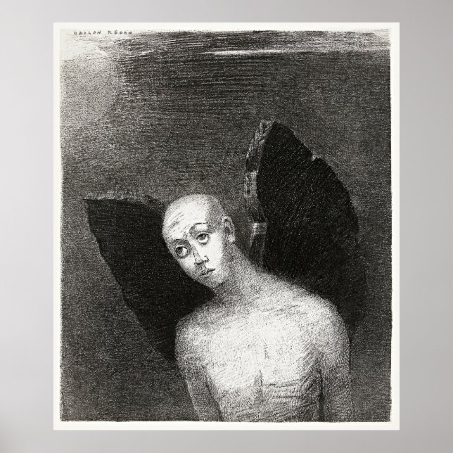 Der gefallene Engel von Odilon Redon Poster (Vorne)