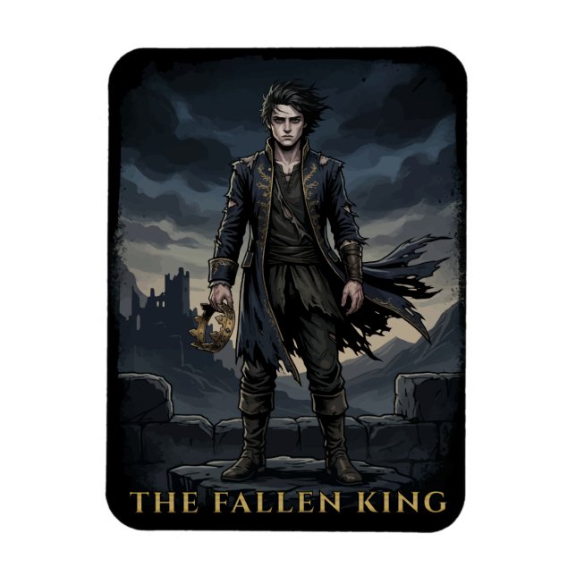 Der gefallene König Gothic Dark Fantasy Design Magnet (Vertikal)