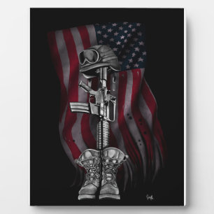 Der gefallene Soldat - Ihre Custom Plaque - 8x10 W Fotoplatte