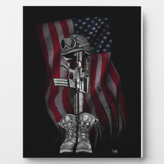 Der gefallene Soldat - Ihre Custom Plaque - 8x10 W Fotoplatte