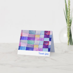 Der gefaltete AQUARELL-PATCHWORK-BAUM danken Ihnen Dankeskarte