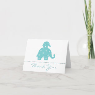 Der gefaltete Mama-und Baby-Elefant-Junge danken Dankeskarte