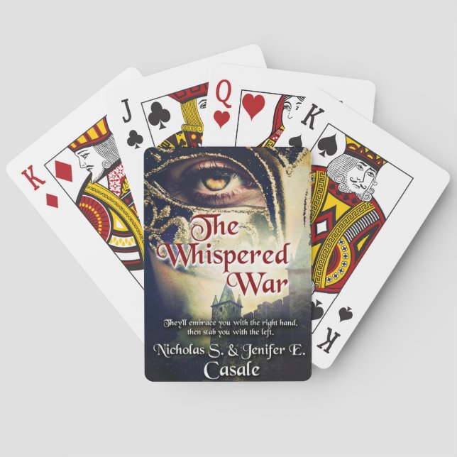 Der geflüsterte Krieg, der Plattform spielt Spielkarten (Rückseite)