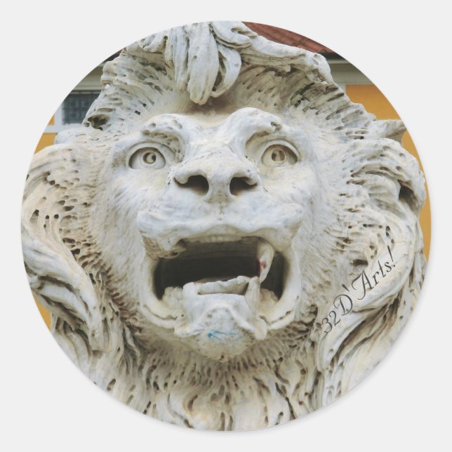 Der gefolterte Löwe von Massa, rundlicher Sticker, Runder Aufkleber (Vorderseite)