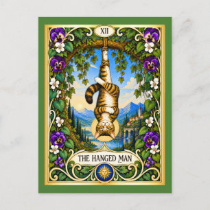 Der Gehängte Katzen Tarot - Eine neue Perspektive Postkarte